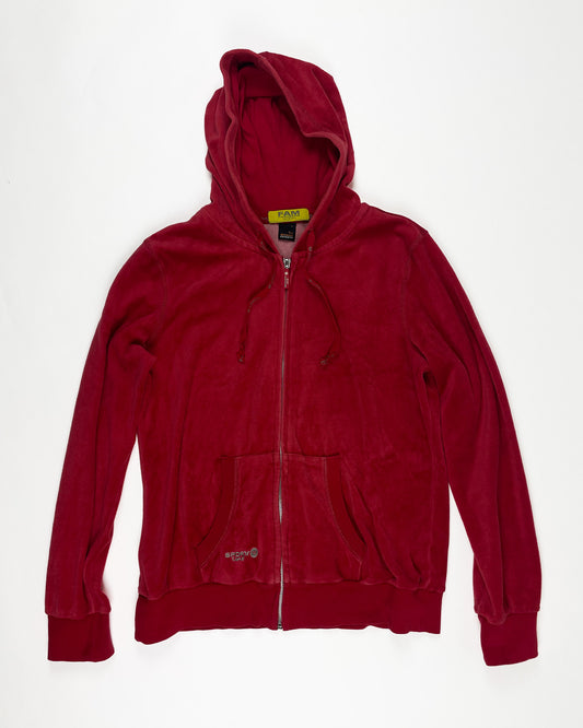 0011104112024 velour zip hoodie